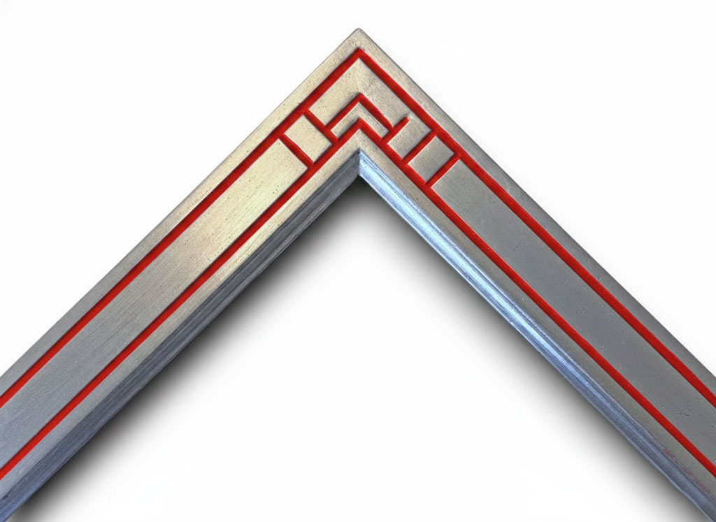 Biblos 60 Art Deco rainure couleur sur argent